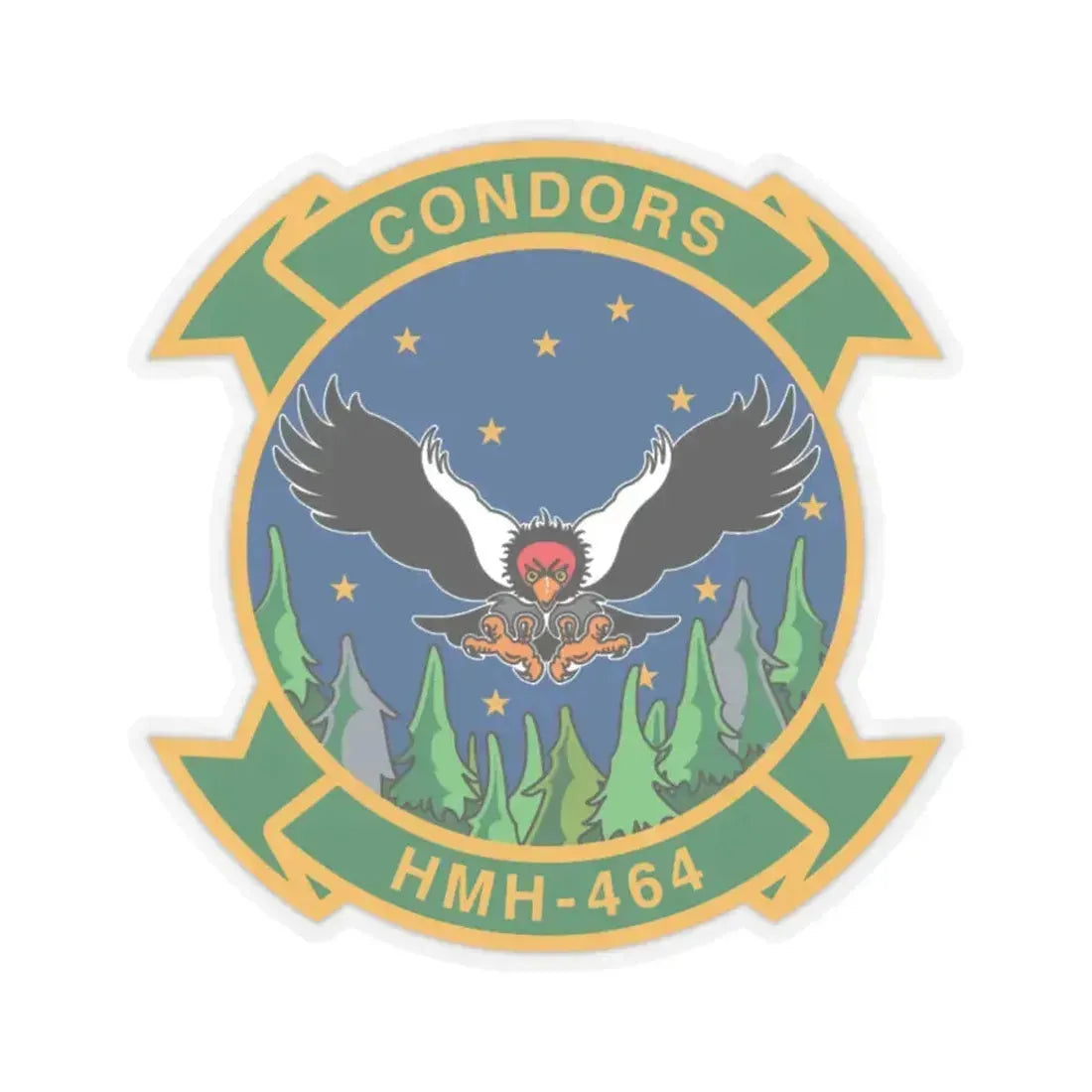 HMH 464 Condors (USMC) STICKER Vinyl Kiss-Cut Decal 6 Inch Transparent - The Sticker Space