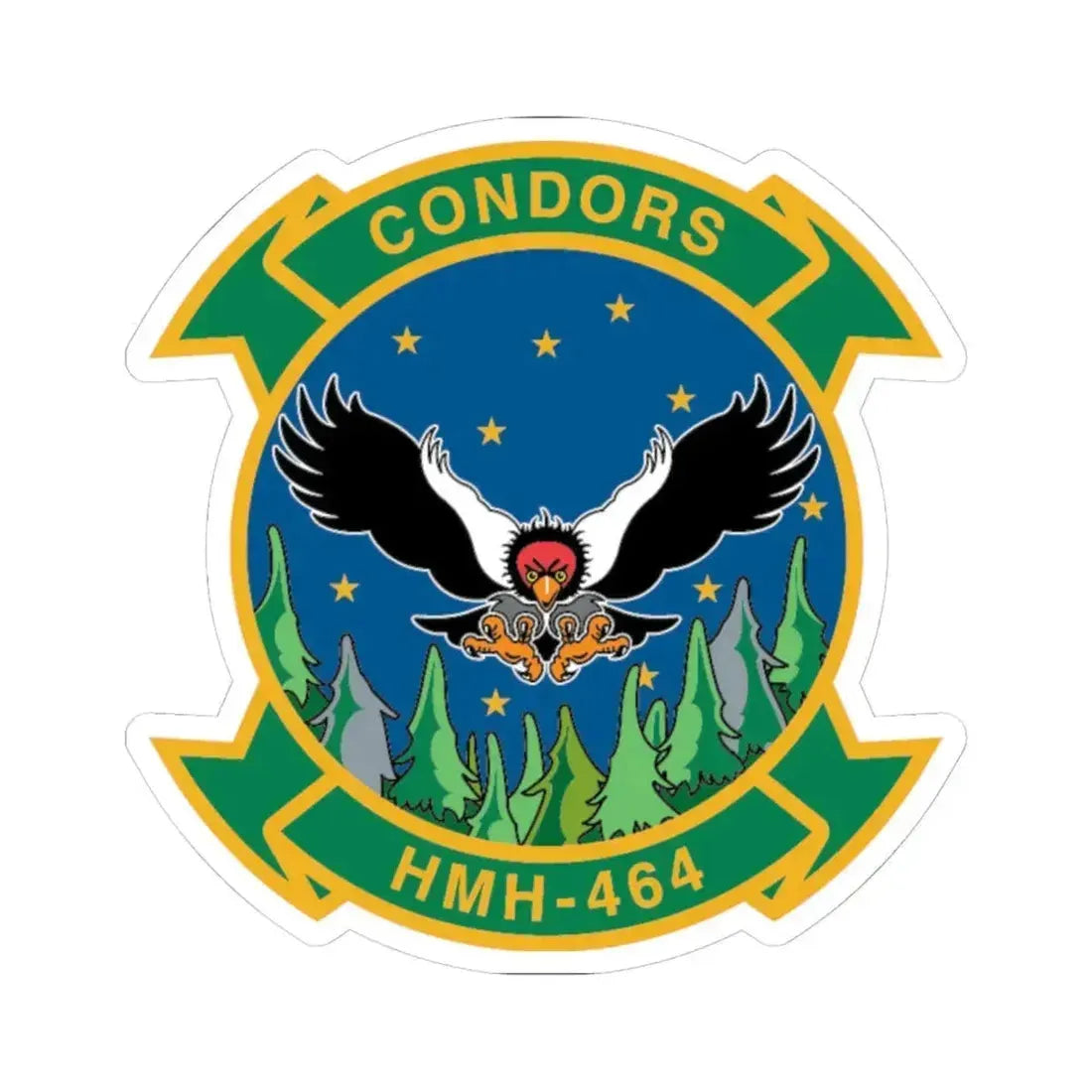 HMH 464 Condors (USMC) STICKER Vinyl Kiss-Cut Decal 6 Inch White - The Sticker Space