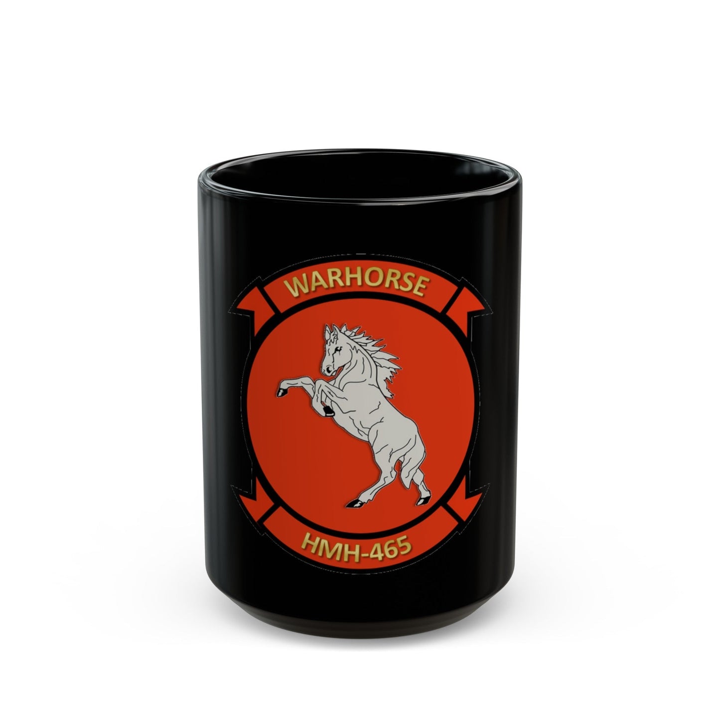 HMH 465 (USMC) Black Coffee Mug-15oz-The Sticker Space