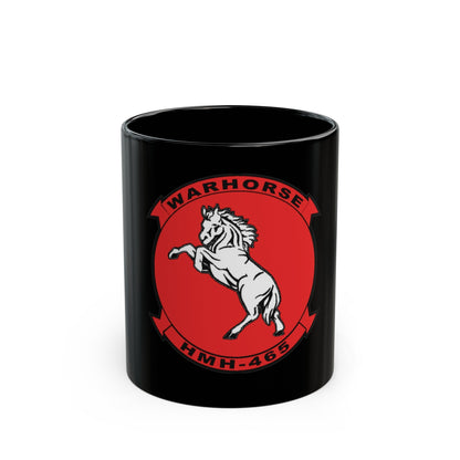 HMH 465 Warhorse (USMC) Black Coffee Mug-11oz-The Sticker Space