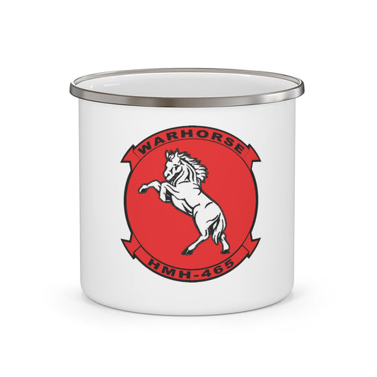 HMH 465 Warhorse (USMC) Enamel Mug-12oz-The Sticker Space