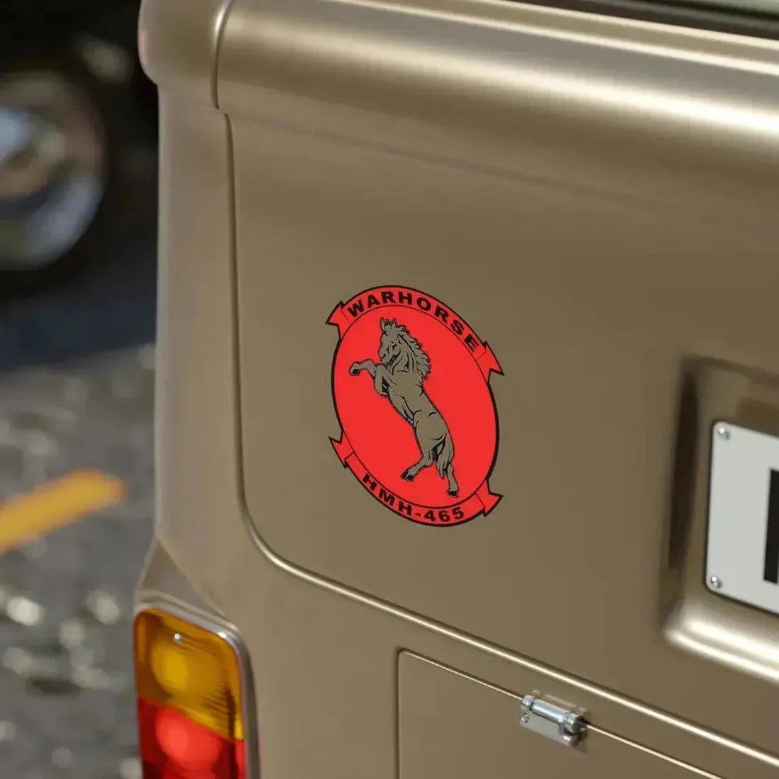 HMH 465 Warhorse (USMC) Transparent STICKER Die-Cut Vinyl Decal - The Sticker Space