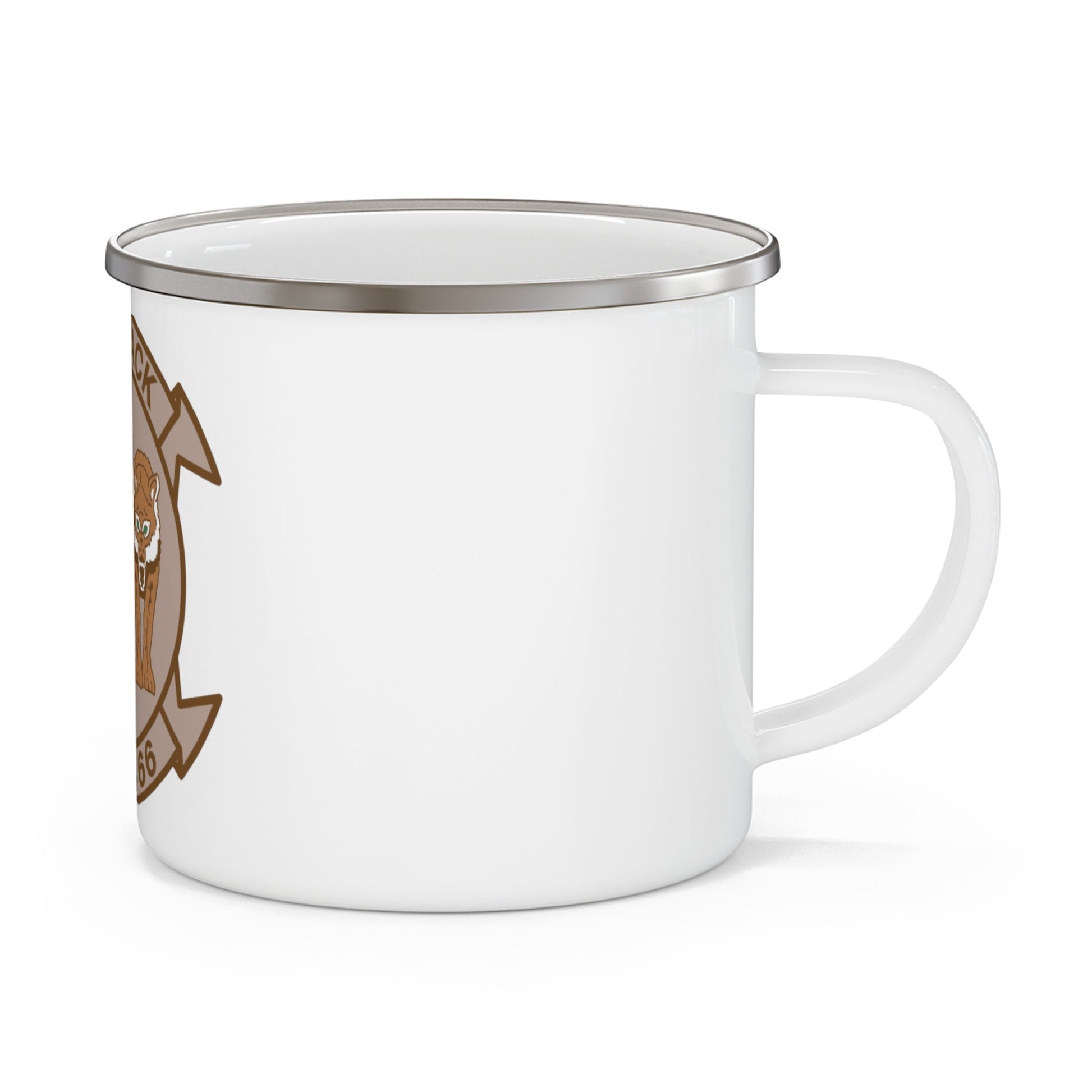 HMH 466 WOLFPACK Desert (USMC) Enamel Mug-12oz-The Sticker Space