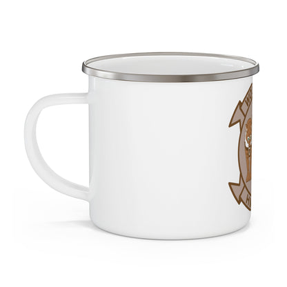 HMH 466 WOLFPACK Desert (USMC) Enamel Mug-12oz-The Sticker Space