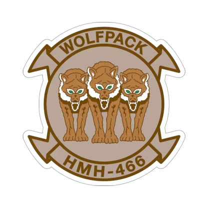 HMH 466 WOLFPACK Desert (USMC) STICKER Vinyl Die-Cut Decal 3 Inch - The Sticker Space