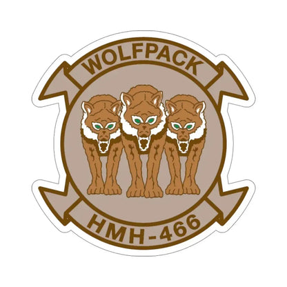 HMH 466 WOLFPACK Desert (USMC) STICKER Vinyl Die-Cut Decal 5 Inch - The Sticker Space