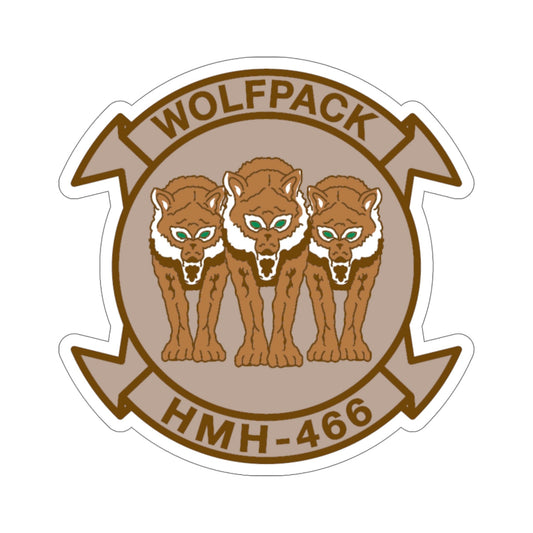 HMH 466 WOLFPACK Desert (USMC) STICKER Vinyl Die-Cut Decal-6 Inch-The Sticker Space