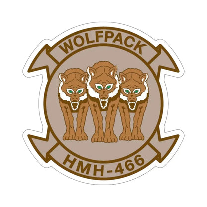 HMH 466 WOLFPACK Desert (USMC) STICKER Vinyl Die-Cut Decal 6 Inch - The Sticker Space