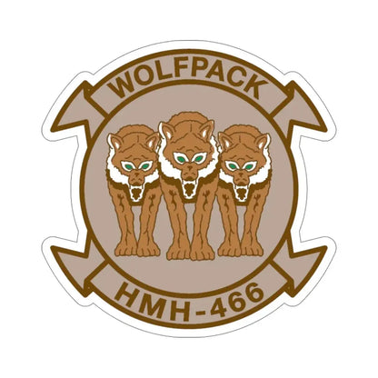 HMH 466 WOLFPACK Desert (USMC) STICKER Vinyl Die-Cut Decal - The Sticker Space
