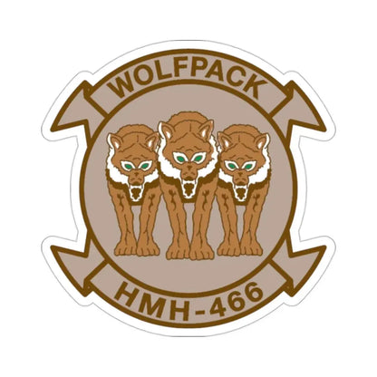 HMH 466 WOLFPACK Desert (USMC) STICKER Vinyl Die-Cut Decal - The Sticker Space