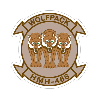 HMH 466 WOLFPACK Desert (USMC) STICKER Vinyl Die-Cut Decal - The Sticker Space