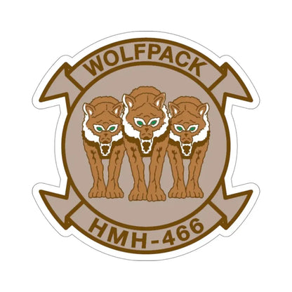 HMH 466 WOLFPACK Desert (USMC) STICKER Vinyl Die-Cut Decal - The Sticker Space
