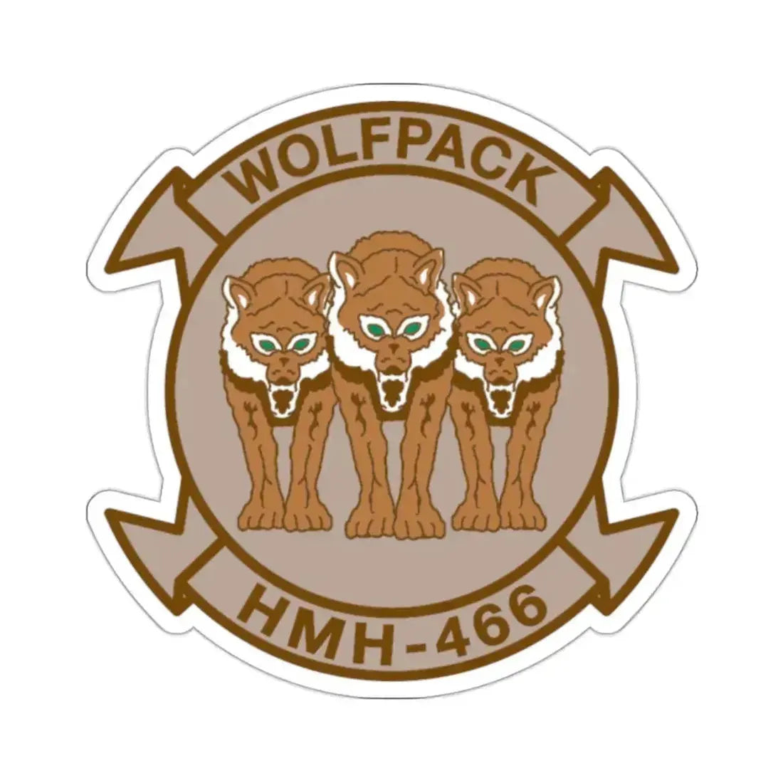 HMH 466 WOLFPACK Desert (USMC) STICKER Vinyl Kiss-Cut Decal | Shop ...