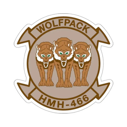 HMH 466 WOLFPACK Desert (USMC) STICKER Vinyl Kiss-Cut Decal 2 Inch White - The Sticker Space