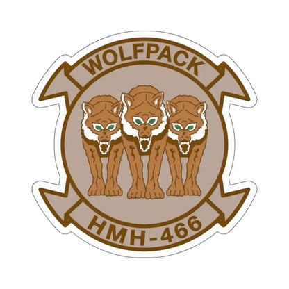 HMH 466 WOLFPACK Desert (USMC) STICKER Vinyl Kiss-Cut Decal 6 Inch White - The Sticker Space