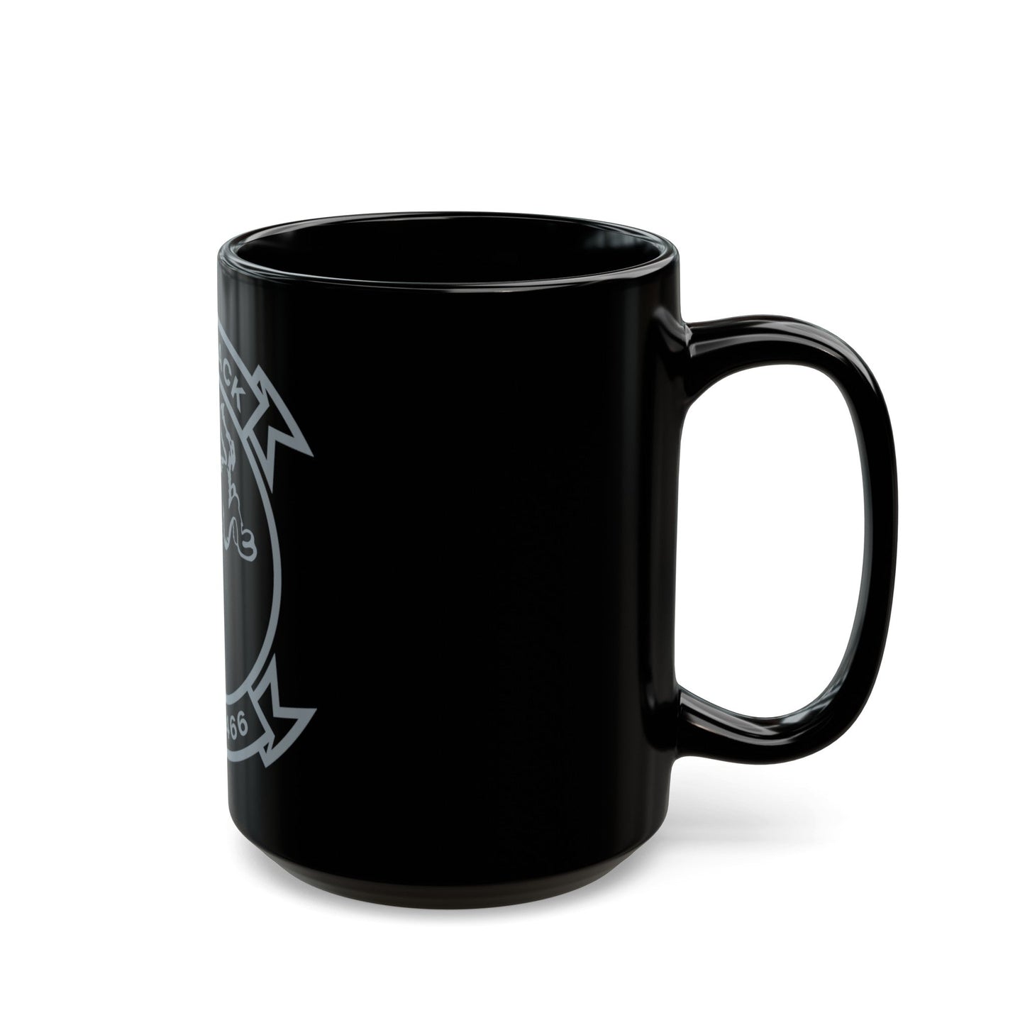 HMH 466 Wolfpack (USMC) Black Coffee Mug-The Sticker Space