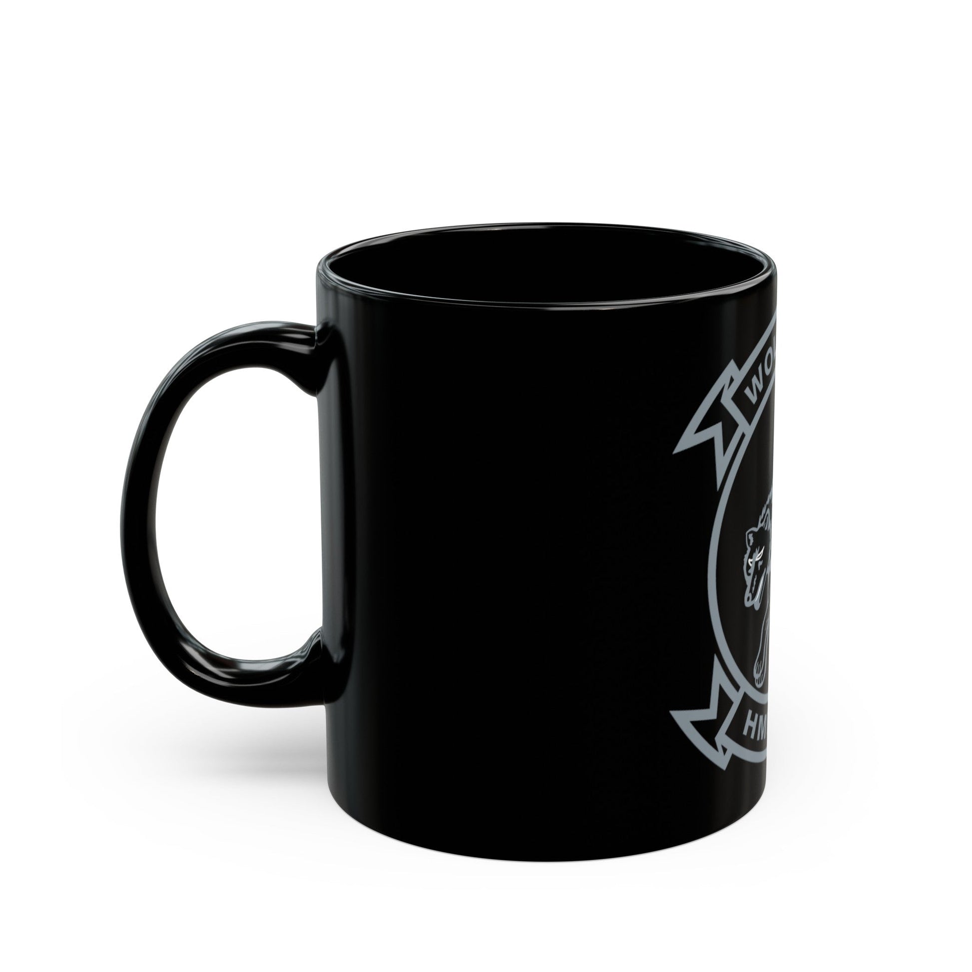 HMH 466 Wolfpack (USMC) Black Coffee Mug-The Sticker Space