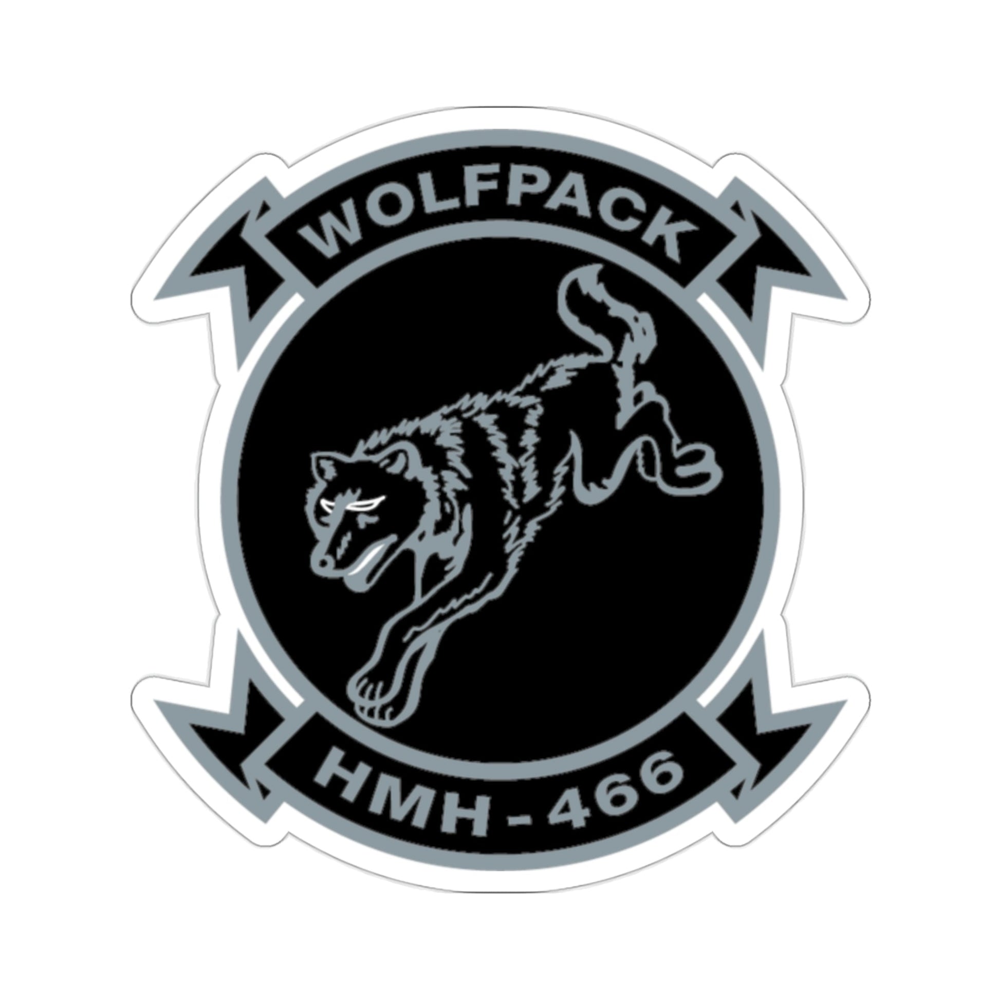 HMH 466 Wolfpack (USMC) STICKER Vinyl Die-Cut Decal-2 Inch-The Sticker Space