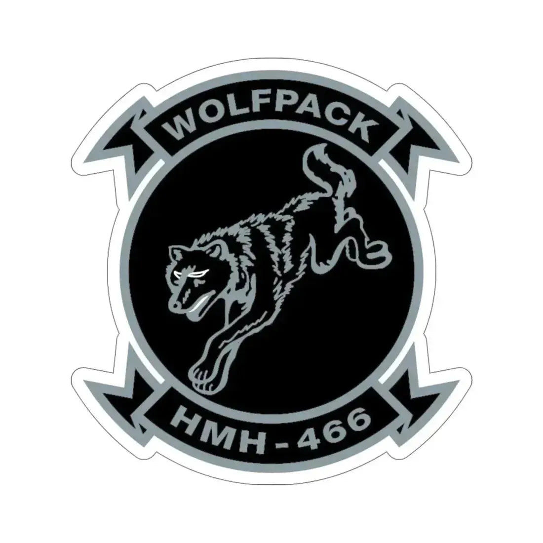 HMH 466 Wolfpack (USMC) STICKER Vinyl Die-Cut Decal 6 Inch - The Sticker Space