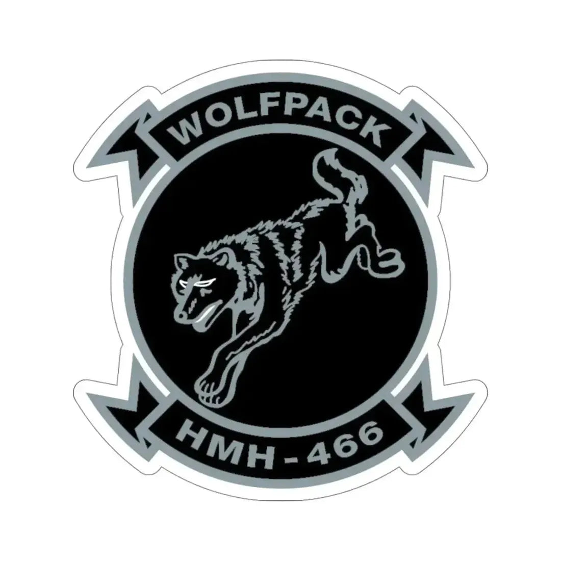 HMH 466 Wolfpack (USMC) STICKER Vinyl Die-Cut Decal - The Sticker Space