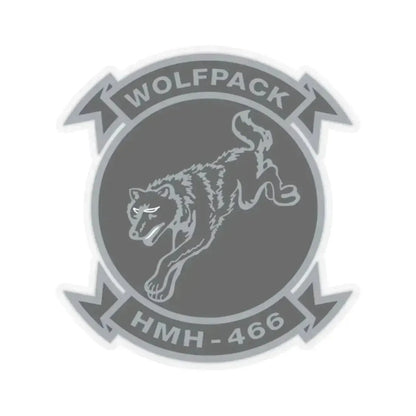 HMH 466 Wolfpack (USMC) STICKER Vinyl Kiss-Cut Decal 2 Inch Transparent - The Sticker Space