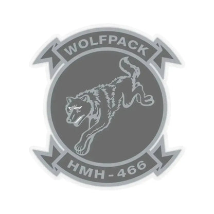 HMH 466 Wolfpack (USMC) STICKER Vinyl Kiss-Cut Decal 4 Inch Transparent - The Sticker Space