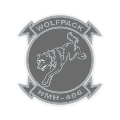 HMH 466 Wolfpack (USMC) STICKER Vinyl Kiss-Cut Decal 6 Inch Transparent - The Sticker Space