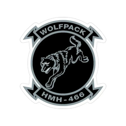HMH 466 Wolfpack (USMC) Transparent STICKER Die-Cut Vinyl Decal 2 Inch - The Sticker Space