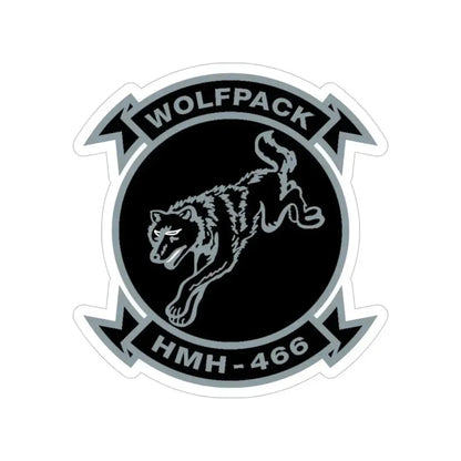 HMH 466 Wolfpack (USMC) Transparent STICKER Die-Cut Vinyl Decal 6 Inch - The Sticker Space