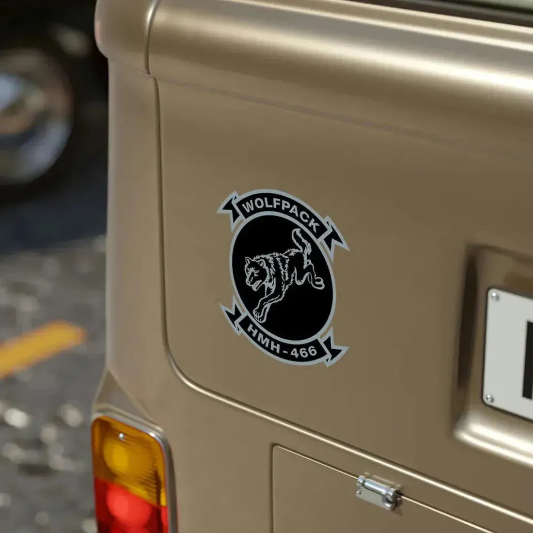 HMH 466 Wolfpack (USMC) Transparent STICKER Die-Cut Vinyl Decal - The Sticker Space