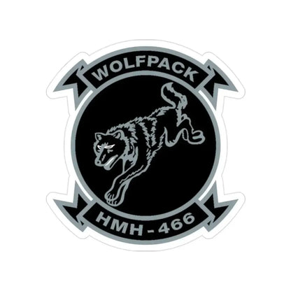 HMH 466 Wolfpack (USMC) Transparent STICKER Die-Cut Vinyl Decal - The Sticker Space