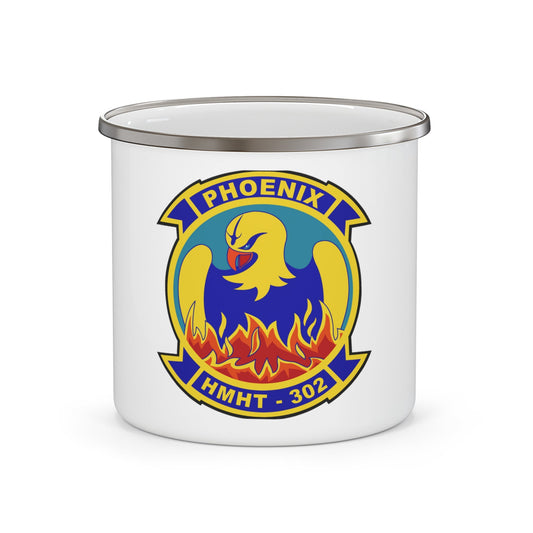 HMHT 302 (USMC) Enamel Mug-12oz-The Sticker Space