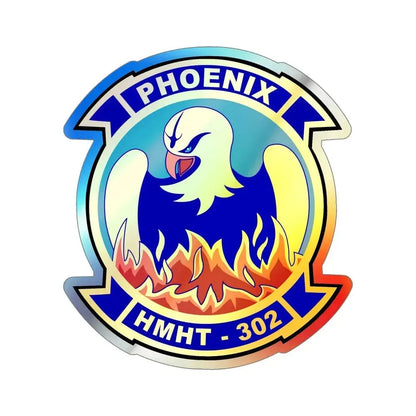 HMHT 302 (USMC) Holographic STICKER Die-Cut Vinyl Decal 2 Inch Holographic - The Sticker Space