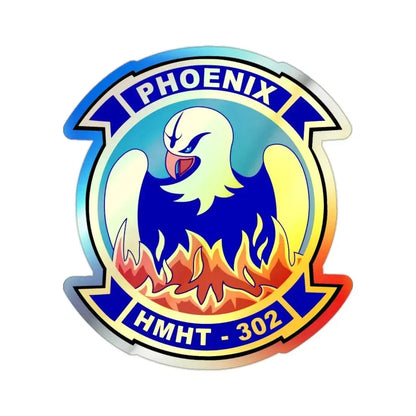 HMHT 302 (USMC) Holographic STICKER Die-Cut Vinyl Decal - The Sticker Space