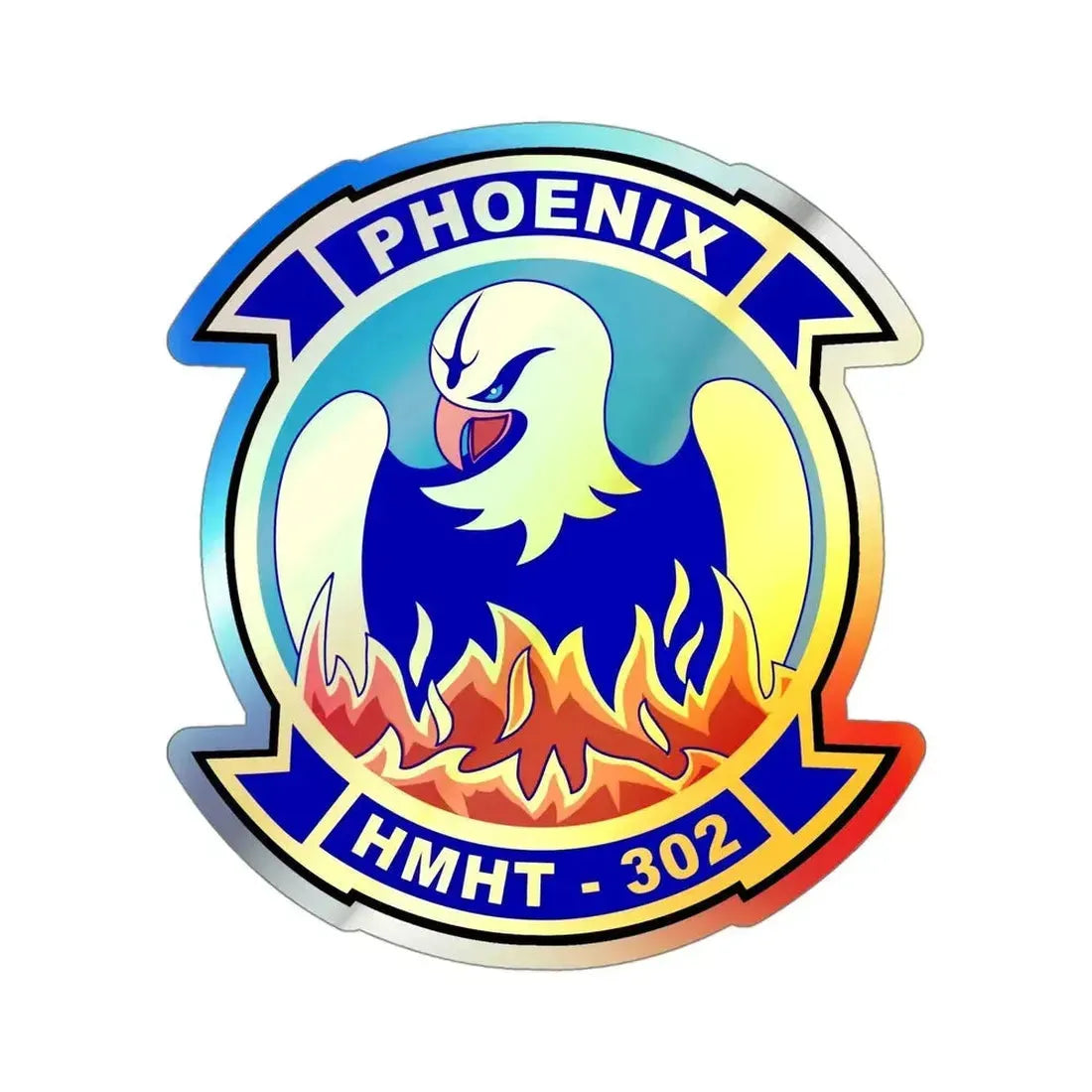 HMHT 302 (USMC) Holographic STICKER Die-Cut Vinyl Decal - The Sticker Space