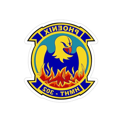 HMHT 302 (USMC) REVERSE PRINT Transparent Die-Cut STICKER - The Sticker Space
