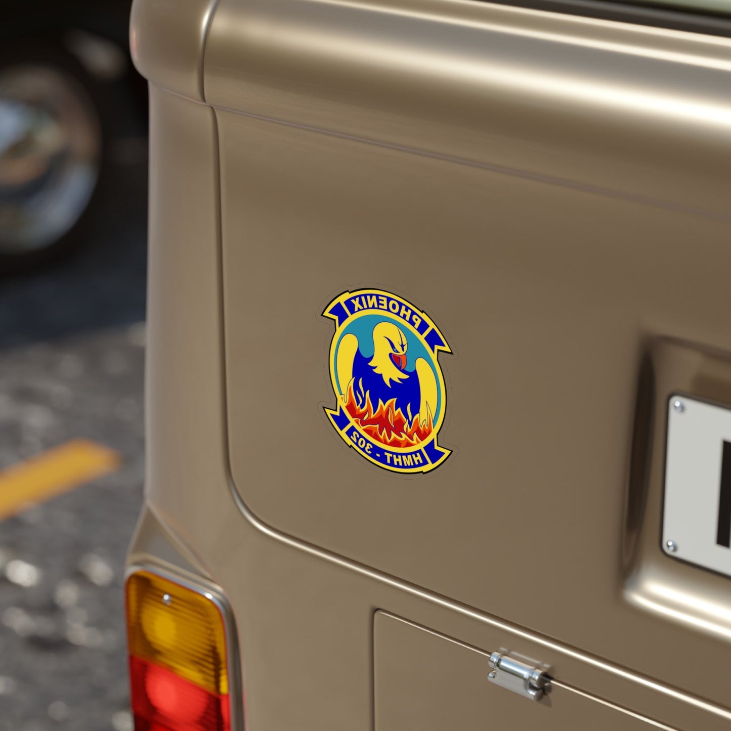 HMHT 302 (USMC) REVERSE PRINT Transparent STICKER-The Sticker Space