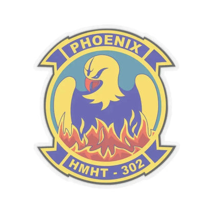 HMHT 302 (USMC) STICKER Vinyl Kiss-Cut Decal 2 Inch Transparent - The Sticker Space