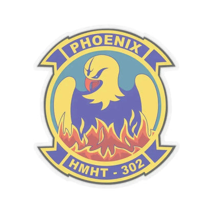 HMHT 302 (USMC) STICKER Vinyl Kiss-Cut Decal 6 Inch Transparent - The Sticker Space