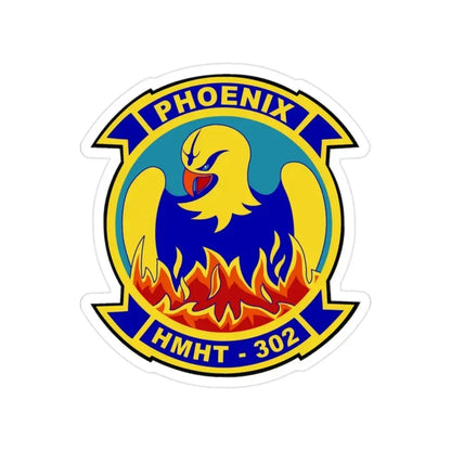 HMHT 302 (USMC) Transparent STICKER Die-Cut Vinyl Decal 2 Inch - The Sticker Space