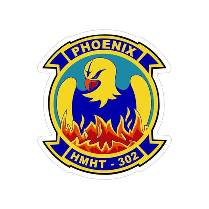 HMHT 302 (USMC) Transparent STICKER Die-Cut Vinyl Decal 5 Inch - The Sticker Space