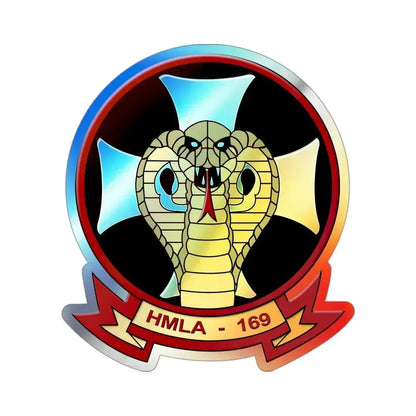 HMLA 169 Vipers (USMC) Holographic STICKER Die-Cut Vinyl Decal 3 Inch Holographic - The Sticker Space