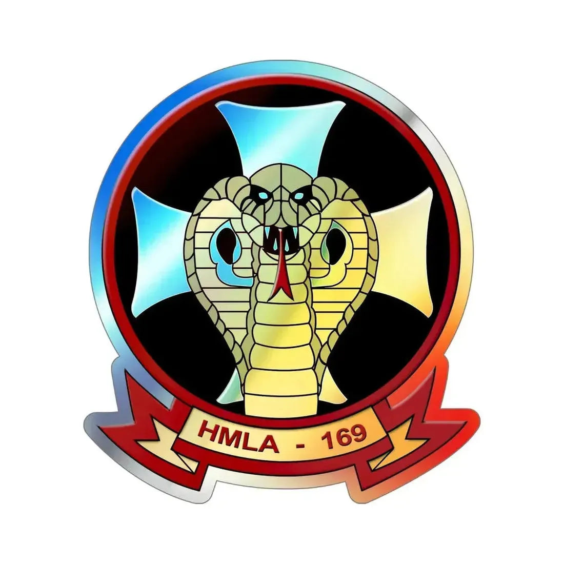 HMLA 169 Vipers (USMC) Holographic STICKER Die-Cut Vinyl Decal - The Sticker Space
