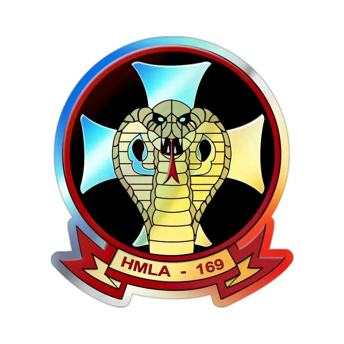 HMLA 169 Vipers (USMC) Holographic STICKER Die-Cut Vinyl Decal - The Sticker Space