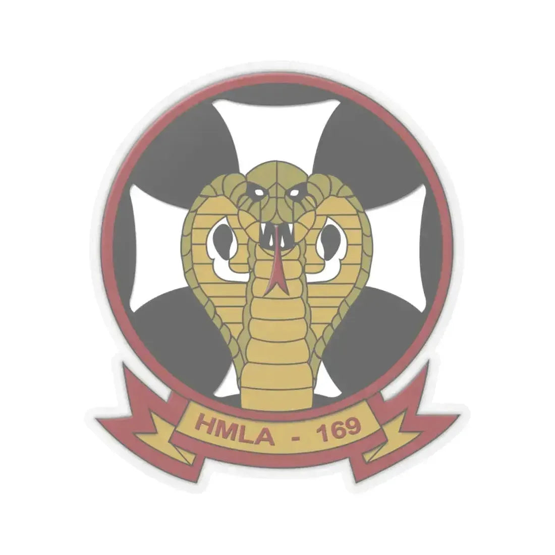 HMLA 169 Vipers (USMC) STICKER Vinyl Kiss-Cut Decal 4 Inch Transparent - The Sticker Space