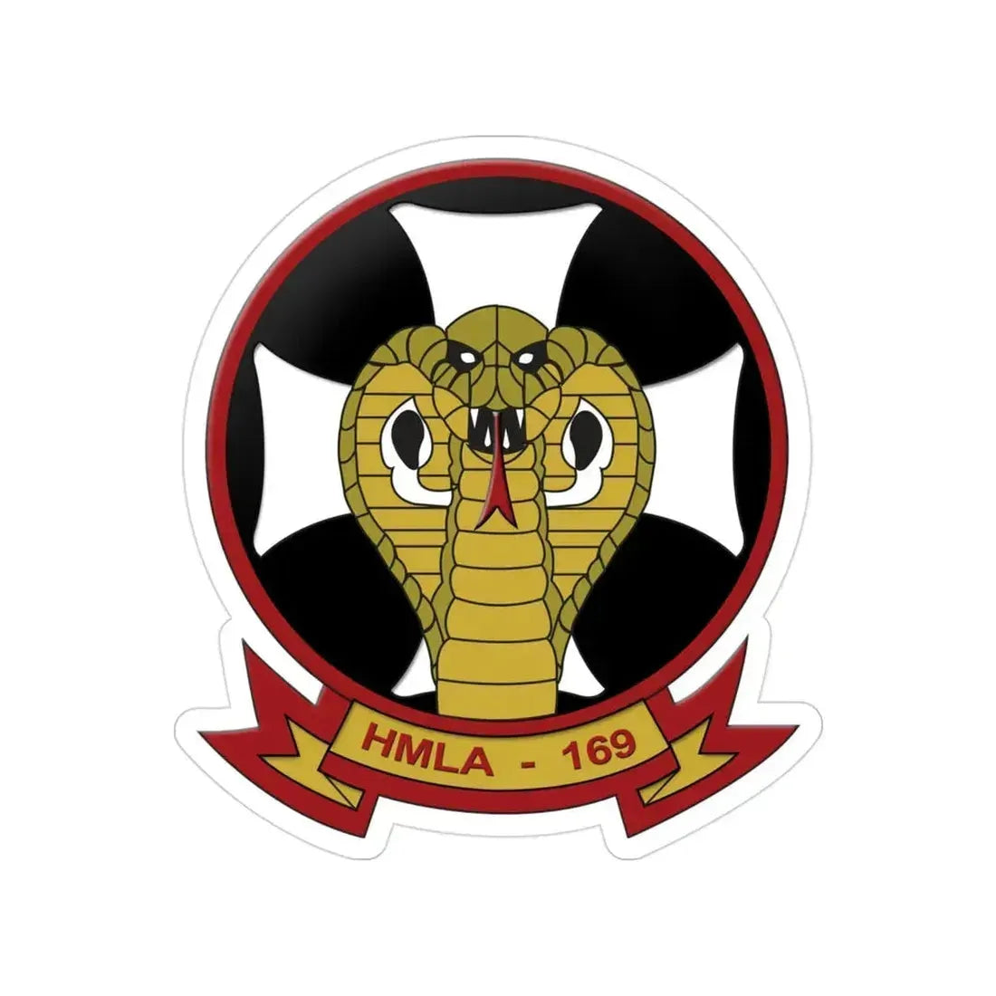 HMLA 169 Vipers (USMC) Transparent STICKER Die-Cut Vinyl Decal 3 Inch - The Sticker Space