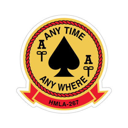 HMLA 267 Any Time Any Where (USMC) STICKER Vinyl Die-Cut Decal-2 Inch-The Sticker Space