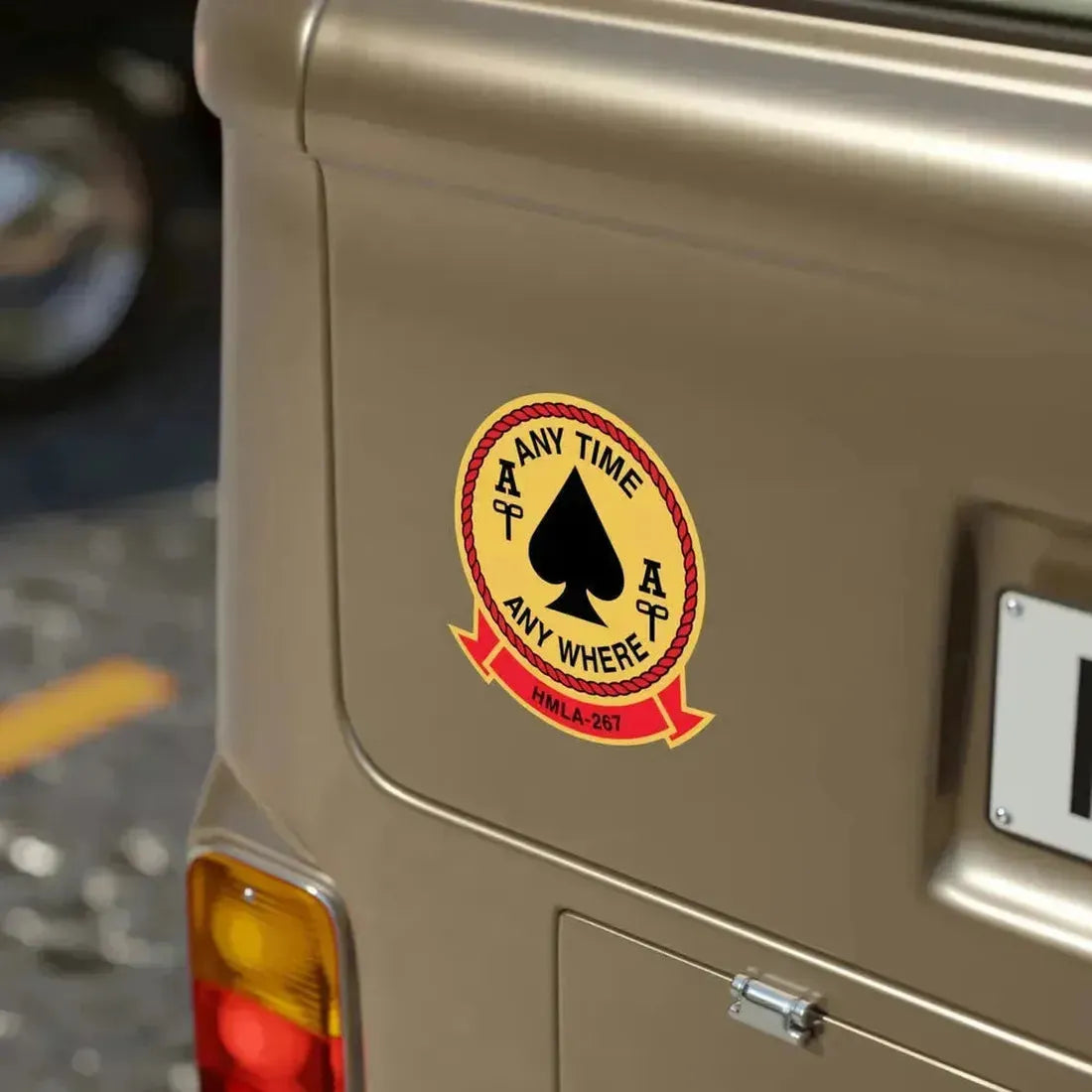 HMLA 267 Any Time Any Where (USMC) Transparent STICKER Die-Cut Vinyl Decal - The Sticker Space