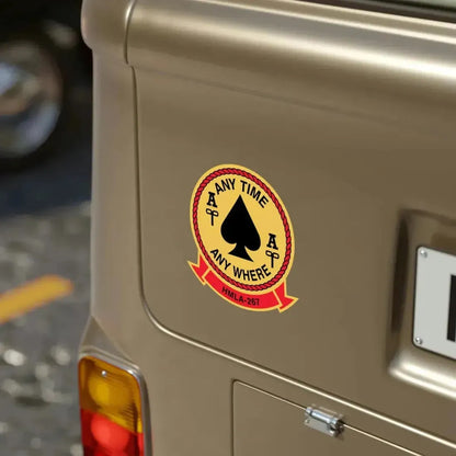 HMLA 267 Any Time Any Where (USMC) Transparent STICKER Die-Cut Vinyl Decal - The Sticker Space