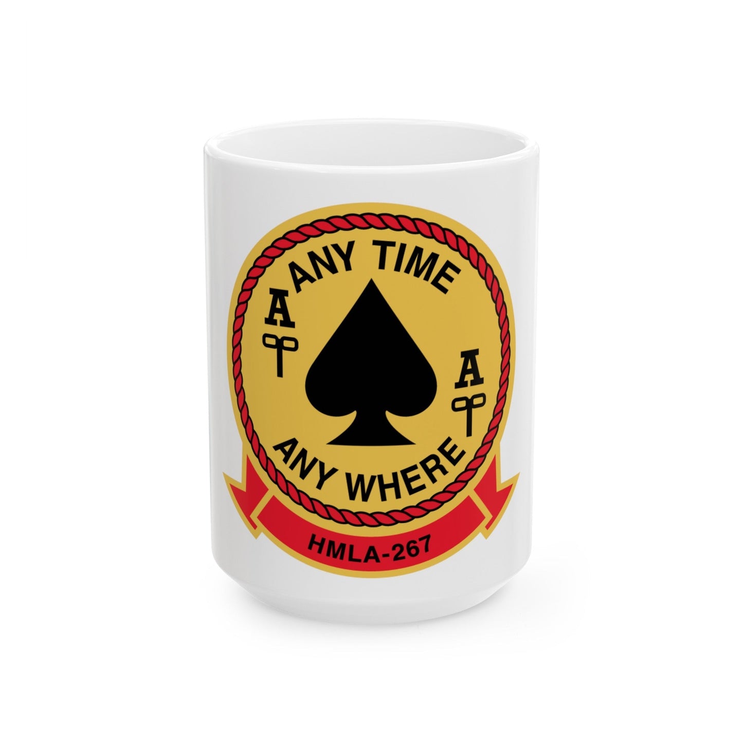 HMLA 267 Any Time Any Where (USMC) White Coffee Mug-15oz-The Sticker Space